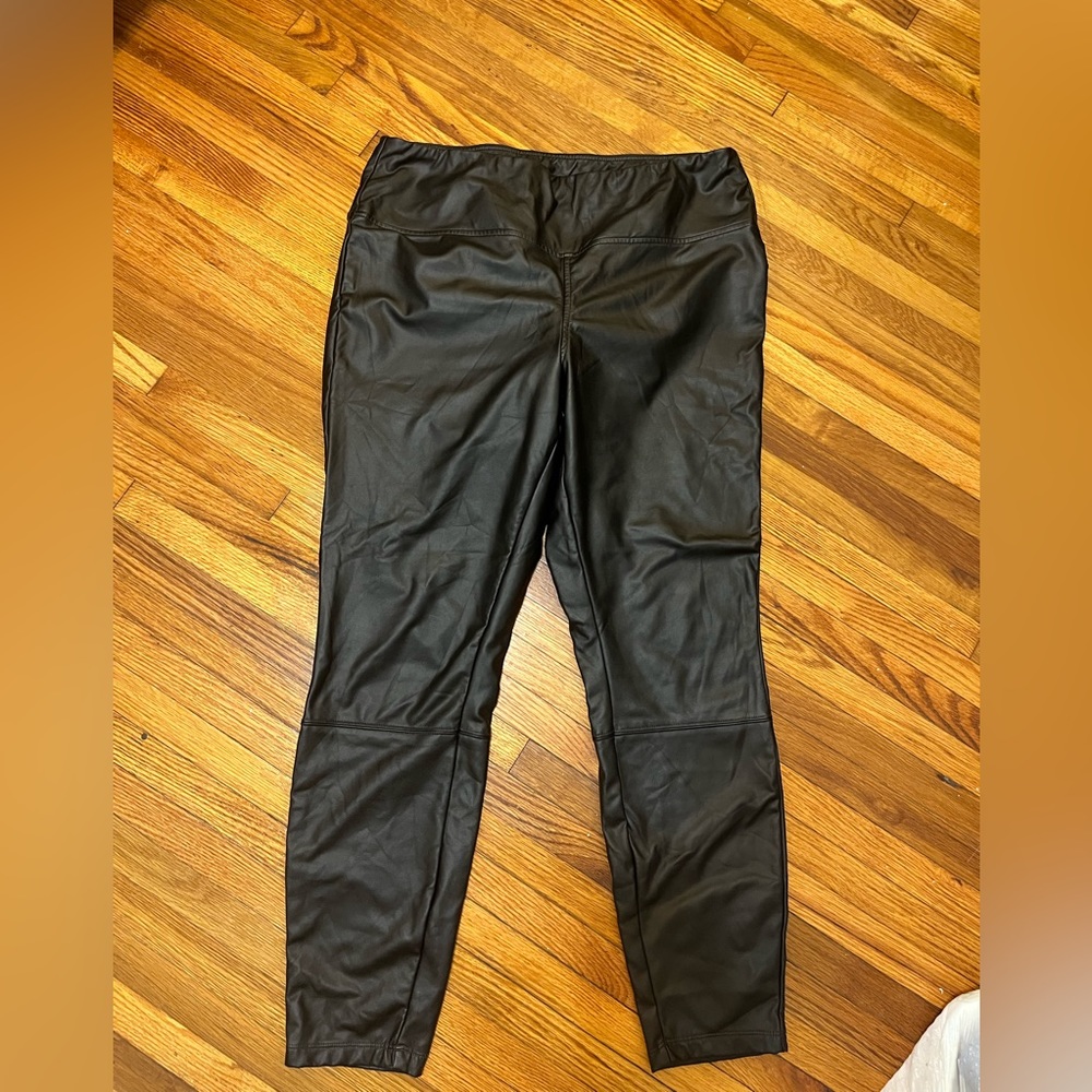 Black Faux Leather Leggings